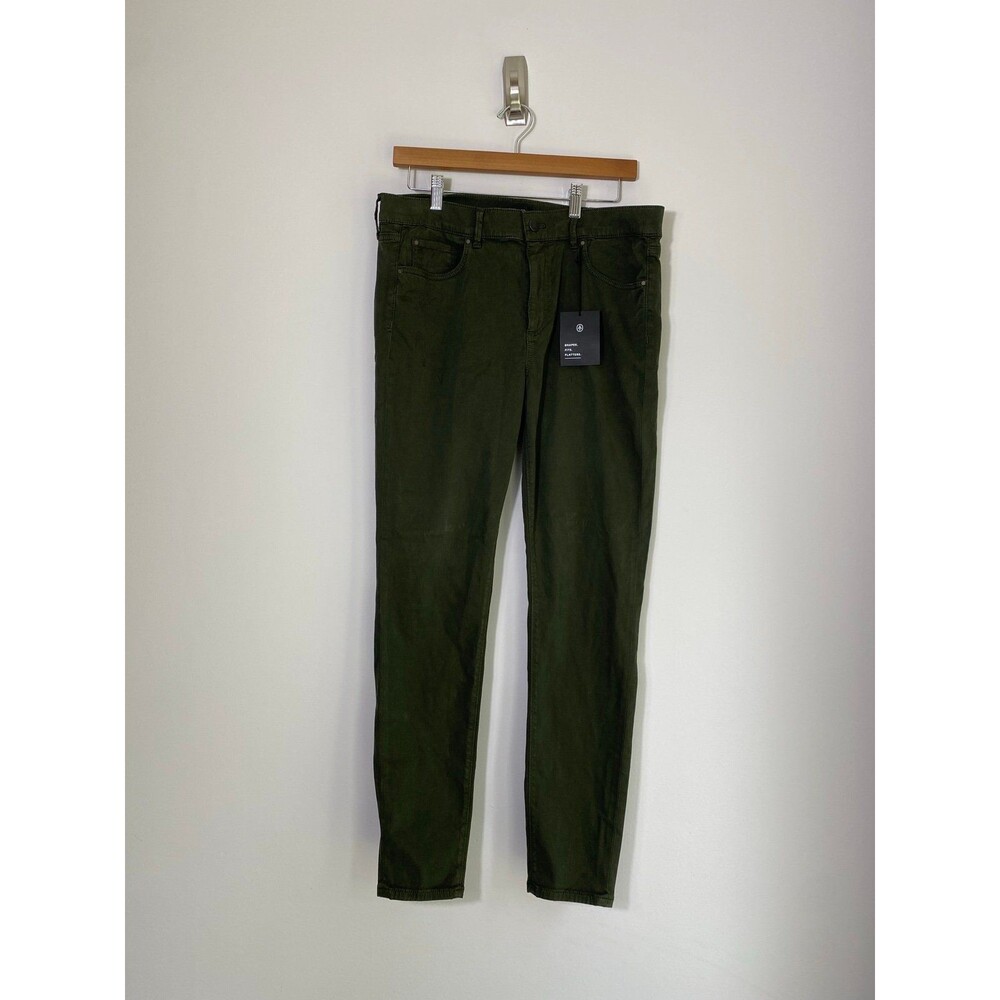 Ann Taylor The Skinny Mid Rise Stretch Pants Army Green Size 12- NEW